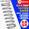 0.3 0.4 0.5mm Acero Inoxidable 304 Resorte de Compresión Resorte de Compresión Resorte Absorción de Impactos Presión Mini Resorte Pequeño