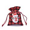 Bolsa de regalo con colgante de adornos navideños de fábrica, bolsa decorativa para árbol de Navidad, bolsa con cordón