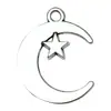 Accesorios de Joyería Vintage de Aleación Sol Luna Estrella DIY Collar Pulsera Colgante Plata de Tíbet Colgante Pequeño Transfronterizo
