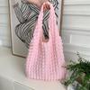 Bolsa Chaleco Burbuja de Nube, Bolso de Hombro Floral, Bolso de Lona para Estudiante Mujer, Bolso Tote Sencillo, Nube Suave Linda de Moda