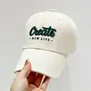 Chapéu Feminino de Verão Tendência Marca Letra Bordada Boné de Beisebol Estilo Coreano Rosto Pequeno Moda Protetor Solar Top Macio para Homens