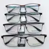 Acero Plástico Pierna Ceja Marco de Gafas de Gama Alta Nuevo Hombres de Negocios Retro Montura Completa Montura de Titanio Medio Marco Piernas Super Elásticas