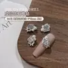 Acessórios para Nail Art: Pérola em Formato de Ovo de Pombo Incrustada, Zircônia Brilhante de Borboleta, Strass Empilhados Prontos, Bola de Strass, Strass Empilhados em Formato de Ovo de Pombo para Nail Art