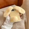 Orejas de Conejo Largas de Peluche Adecuadas para Funda de Teléfono Móvil Apple 18Ultra Iphone18Duo Creativa Plegable Linda Funda Dura