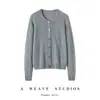 26 modelos nuevos cárdigan 100% cachemir cuello redondo chaqueta tejida para mujer, otoño e invierno patrón de rombos calados estilo elegante suéter