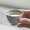 Taza de Té Gai de Tres Talentos de Doble Línea Pintada a Mano Verde Antiguo Taza de Té de Cerámica Doméstica Taza Maestra Juego de Té Kung Fu Taza de Té Pequeña Taza de Degustación