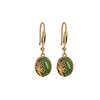Yilu prata S925 prata esterlina banhado a ouro Hetian jade borboleta superfície orelha gancho estilo nacional retro elegante temperamento brincos