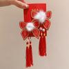 Horquilla de lazo para niña de estilo chino, horquilla roja de Año Nuevo para mujer, lindo clip de felpa, accesorios para el cabello de bebé, horquilla