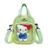 Bolso Transparente Básico de Barra para Niña Bolso para Bebé Estudiante Lindo Portátil Bolso Cruzado Ligero Bolso para Teléfono Móvil