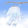 Ropa de una pieza para bebé, Ropa de verano transpirable con aire acondicionado para bebé, Pijama fino para recién nacido, Mameluco de manga larga