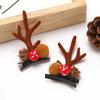 Pinza para el pelo de asta de Navidad tridimensional sombrero de Navidad accesorios para el cabello clip para flequillo navideño clip de pico de pato clip superior decoraciones de pinza para el pelo