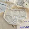Novedad 2025 Calzones de Algodón Peinado Puro para Mujer, Cintura Media con Pequeño Estampado Floral, Calzones para Niñas con Refuerzo Extendido de Algodón Puro, Sin Costuras