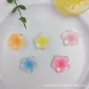 Parche de Resina de Flor de Cinco Pétalos DIY para Funda de Teléfono Decoración de Zapatos Accesorio para Pasador Flor de Resina Hecha a Mano