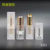 Tubo de Batom com Tinta de Borracha Perolada Fivela Personalizada Tubo de Batom Transparente Tubo Médio Substituível
