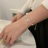 Pulsera Tiqi de plata esterlina S925 con diseño de nicho, plata rota, perla de agua dulce, para mujer, lujo ligero, alta gama, pulsera de moda con carácter fu