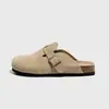 Pantuflas Birkenstock retro de suela gruesa para mujer, nuevo estilo otoño 2026, mules Birkenstock cerrados que aumentan la altura, sin cordones