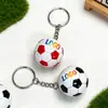 Nova mochila criativa com tema de futebol com bandeiras nacionais, chaveiro de fã de futebol, lembrança, prêmio de competição, pingente de presente
