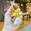 Chaveiro Criativo de Sorvete com Óleo Flash Desenho Animado Fofo Simulação Doce Pingente de Bolsa Pequeno Presente