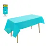 Mantel Desechable 137*274 Decoración Fiesta de Cumpleaños Mantel Plástico PE Tela Mantel Mesa de Postres Color Sólido Mantel Mantel