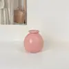 Estilo Ins Jarrón Redondo Pequeño Flores Secas Flores Artificiales Colorido Set de Botellas de Cerámica Decoración para Dormitorio Sala de Estar Mini Adornos Pequeños