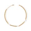 Pulsera de acero inoxidable con perlas de agua dulce personalizadas, estilo francés simple, cadena plana, para clavícula, combina con todo.