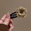 Pasador para Mujer, Clip Lateral de Flor de Hilo Tejido, Pinza BB, Pinza Lateral para Flequillo de Frente, Pasador de Estilo Nuevo, Accesorio para el Cabello para Cabello Corto