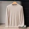 Suéter Masculino Gola V 100% Caxemira 2025 Outono/Inverno Novo Top de Tricô Camada Base Casual Suéter de Caxemira