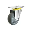 Rueda de Carrito Anti-Enredo de 3 Pulgadas 4 Pulgadas 5 Pulgadas Remolque de Coche de Placa Tirar Coche Rueda Giratoria Silenciosa Rueda de Goma Freno Dirección Universal