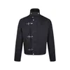 Comercio Exterior Transfronterizo Aliexpress Amazon Amazon Chaqueta de Hombre Estilo Corto de Trabajo Retro con Empalme Desestructurado y Hebilla de Avión