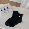 Calcetines con Lazo Bordado de Celebridad Cibernética para Mujer 2025 Nueva Llegada Primavera y Verano Calcetines de Dobladillo Medio Oculto Calcetines Finos Lindos de Moda
