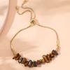 Pulseira Distintiva de Cascalho Natural Estilo Coreano Puxar Ajustável Moderna Linda Pulseira de Gema Menina Joia Bonita
