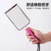 Pala para Arena de Gato con Agujeros Finos Transfronteriza con Mango de Goma-Plástico, Pala para Gato de Acero Inoxidable, Recogedor de Excrementos con Agujeros Pequeños, Pala Grande de Hierro para Arena de Gato