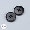 Botão de Resina Quatro Furos Botão para Casaco Feminino Botão para Corta-vento Preto Botão para Terno Masculino Botão para Casaco Suéter Acessórios