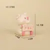 Enfeite de Resina Criativo de Animal Fofo com Placa Decoração de Mesa Ponto Turístico Barraca Fonte de Atacado Roda da Fortuna DIY