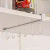 Gancho de Plástico de Seis Eslabones para Cocina, Estante Colgante para Gabinete sin Taladro, Gancho de Almacenamiento para Organización de Ropa en el Dormitorio