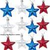 Amazon Transfronterizo 7CM Estrella de Cinco Puntas Navideña 3D Estrella de Cinco Puntas para el Día de la Independencia Día Nacional Decoración para Arreglo de Árbol de Navidad
