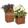 Decoraciones Navideñas de Amazon Transfronterizas Portavelas con Forma de Casa Oxidados para Uso Doméstico Velas Metálicas con Forma de Casa Estilo Campo Vintage