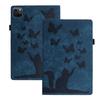 Adequado para iPad Pro 13 polegadas 2024 capa de couro plana Air 11 fosco borboleta gato porta-cartão shell