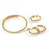 Traje de joyería simple de acero de titanio transfronterizo de 18k para mujer, anillo de circonita de acero inoxidable INS, pulsera de alta gama, joyería al por mayor