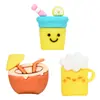Exclusivo para ventas transfronterizas: Tapas y puntas de bolígrafo de la serie de bebidas de playa de caucho blando de PVC, accesorios creativos de papelería para estudiantes, personalizable