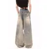 Jeans rotos estilo retro americano de páramo para hombres y mujeres, diseño primavera/verano, tiro alto, holgados, pierna ancha, pantalones desgastados, modernos