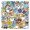 50 Hojas/60 Lindos Animales de Dibujos Animados Colección Cuaderno Decorativo Taza de Agua Recompensa para Niños Escritorio Pegatinas Creativas