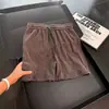 Estilo Old Money Shorts de Punto Cortados en Diagonal para Hombre Verano Ropa Exterior Sentido del Diseño Pantalones de Retazos a Cuadros Pantalones Cortos Deportivos Casuales Bermuda