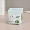 Porta lápices de plástico transparente de dibujos animados multifuncional al por mayor caja de almacenamiento de barril de lápiz de plástico de crema linda creativa para niños DIY