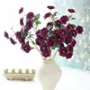 Flores Artificiales Rosa Iceberg Flores Falsas Hogar Sala de Estar Mesa de Comedor Arte Floral Adornos Salón de Bodas Arreglo Floral Flores de Seda