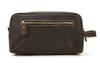 Neceser de Cuero Genuino para Hombres y Mujeres, Cuero Crazy Horse Vintage Bolsa de Cosméticos, Bolsa de Almacenamiento con Forro Impermeable, Neceser
