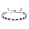 Popular Europeo y Americano Colorido Circonita Conjunto de Pulseras Combinación al por Mayor Colorido Blanco Dorado Chapado Pulsera Tenis Pulsera