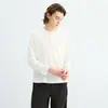 Suéter de punto Henley "Mezcla Lyocell" Yutang, Sofisticado estilo Old Money, Camiseta de manga larga para Otoño, para Hombre y Mujer