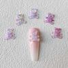 Hot New Firefly Urso Luminoso Nail Art Acessórios Dos Desenhos Animados Amor Urso Decoração de Unhas DIY Live