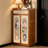 Gabinete de zapatos para entrada para uso doméstico, Gabinete integrado estilo caricatura en la entrada, Zapatero de múltiples niveles, Gabinete de almacenamiento, Zapatero